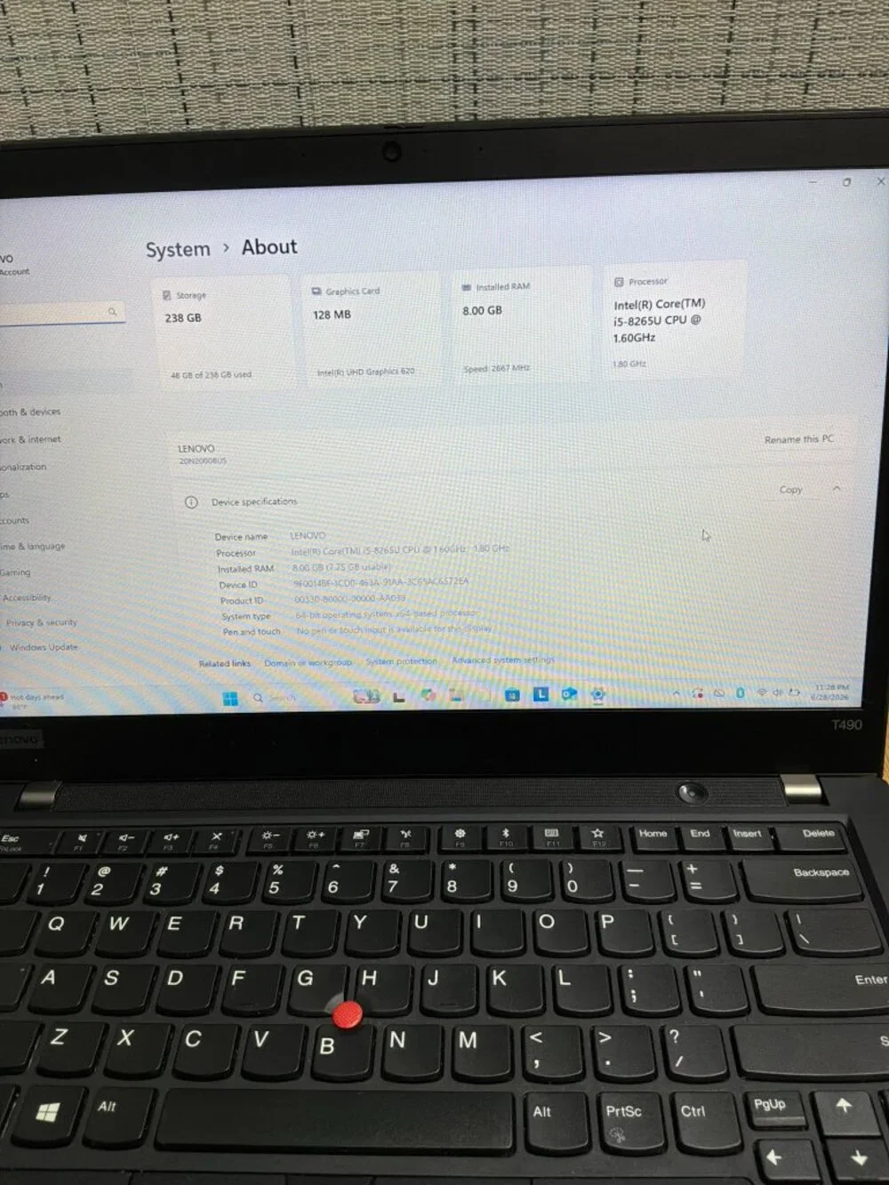 Lenovo ThinkPad T490 14